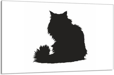 TMK ArtDeko - Serie Kogelbeschermer - 80x52 cm - Glazen Beschermer - Kat - Veiligheid in de Keuken