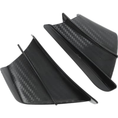 1 Paar Motorfiets Windvleugel Carbonvezel Stijl Aerodynamische Winglets voor NINJA400 NINJA250 Z900 black