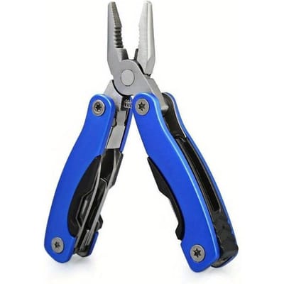 Équipement de camping en plein air, survie en acier inoxydable, pince multifonction portable 9 en 1, accessoires de camping portables