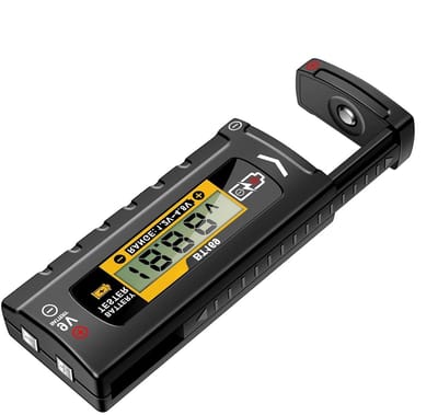 Batterijtester Huishouden - Batterijchecker Digitaal - Batterijen Controleren - Breed Scala Detectie - 9.4x3.9x1.8cm - Zwart