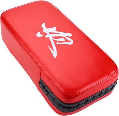 Punching Pad voor Voet en Hand Training in Martial Arts met Lichtgewicht PU Lederen Sluiting en Elastische Polsband voor Boksen en Karate Oefeningen (Rood)