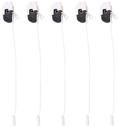 Dailygoody - Trekkoord Schakelaar - Lichtschakelaar - Gebruiksvriendelijk - Douche - Trekkoord - Voor plafondlampen en ventilatoren - 5 Stuks