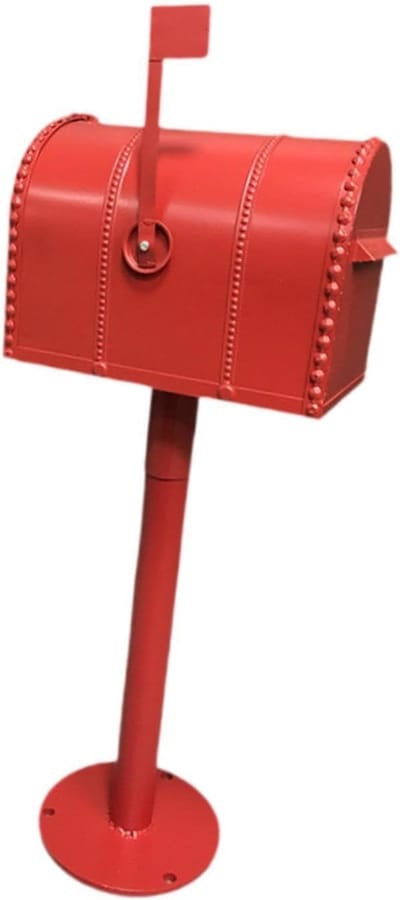 Metalen krantenhouder - Brievenbus buiten - Decoratieve opslag - Grote capaciteit - 25 x 17 x 67 cm