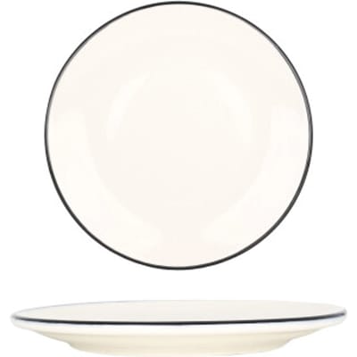 Bonna Dessertbord - Linea Black - Porselein - 21 cm - set van 6