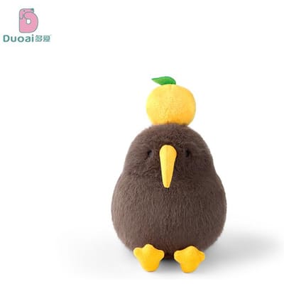 12cm Schattige Kiwi Pluche Pop met Kerstmuts Zacht Vogel Speeltje Huisdecoratie Cadeau voor Kinderen about 12cm