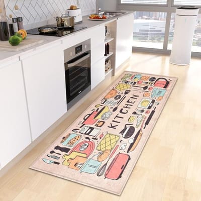 Keukenvloermat Deurmat voor Woonkamer Slaapkamer Deur Balkon Decoratieve Vloermat Antislip Lange Strook Gebiedskleed 40*120cm