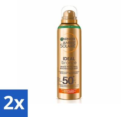 Garnier - Ambre Solaire - Beschermende Mist - Ideal Bronze - SPF 50+ - 150 ml - Voordeelverpakking - 2 stuks