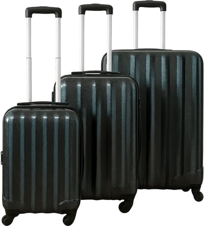 SUNMOOL Kofferset - 3 Delig (35L+75L+110L) - Inclusief TSA Sloten - Inclusief Uitzetlaag en Spinnerwielen - 4 wielen - Groen