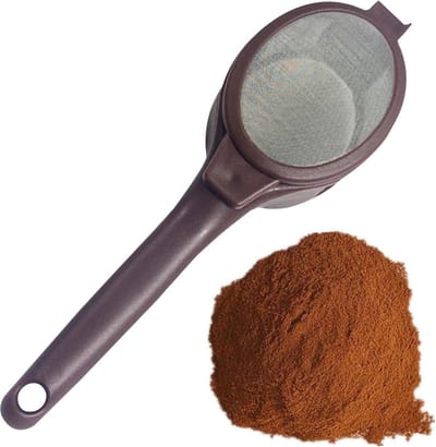 Koffie Filter Lepel - Herbruikbare - Keuken Gadget - Koffie Capsuled Poeder Filter Lepel - Kleine Knijp Zeef - Bruin - 1 Stuk