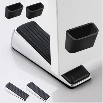 Deurstopper-2 stuks-Deurstoppers voor Binnen & Buiten- Deurstop - Deurvastzetter - Deurklem -Met 2 opbergrekken-Geschikt voor alle vloeroppervlakken