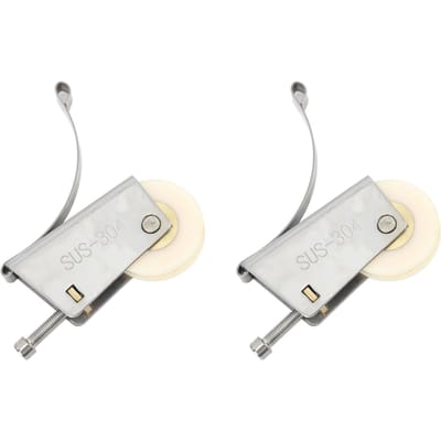 2 Jeux Rouleau Poulie pour Porte Coulissante de Meuble Fenêtre Acier Inoxydable Rouleau Poulie pour Porte Coulissante Fenêtre Incluant Roue Supérieure Type 1