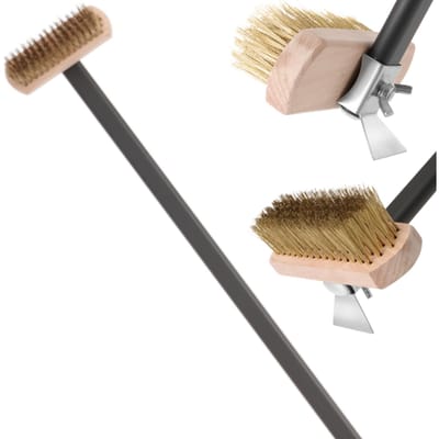 Brosse de nettoyage pour four à pizza avec poils en cuivre, longueur 1320 mm, Hendi 525593
