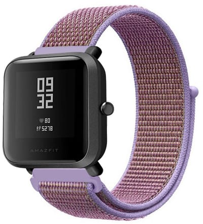 Nylon bandje geschikt voor Xiaomi Amazfit Bip / GTS / GTS 2 / GTS 3 / GTS 4 - Mini / Bip Lite / Bip U / Bip U Pro - Lila