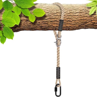 Hangmatkoord, Snel en Gemakkelijk Verstelbaar Schommeltouw Voor Binnen en Buiten Takken Camping Speeltuin (Beige 203,2 cm 1 Stuk)