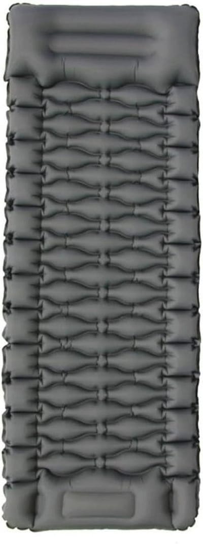 Opblaasbare Slaapmat - Kampeermatras Kampeerbed - Buiten Kamperen - Ingebouwd Kussen Voetpomp - 198 x 72 x 8 cm - Grijs
