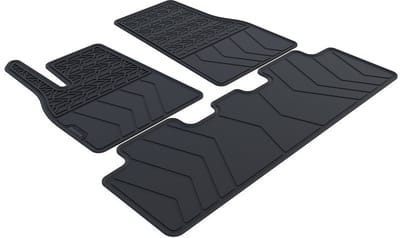 Rubber Automatten geschikt voor Tesla Model Y - Bouwjaar: 2025-heden - Originele pasvorm - 3-delig - Uitvoering: Juniper