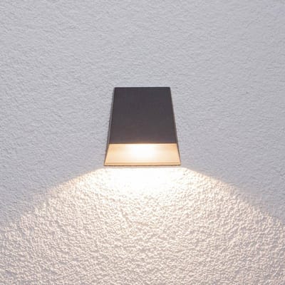 Lucande LED buiten wandlamp Hanno, antraciet, metaal, IP54