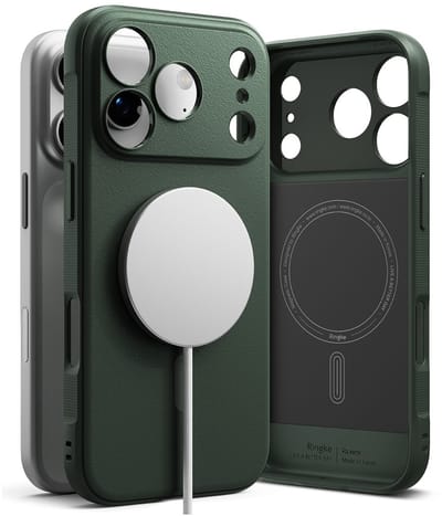 Ringke Onyx Magnetic | Hoesje Geschikt voor Apple iPhone 17 Pro Max | Compatibel met MagSafe / Qi2 | Back Cover Flexibel TPU | Groen