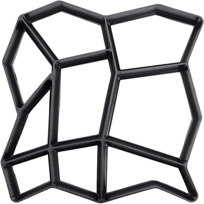 Betonmal voor Tuinpad - Stoeptegel mal Padmaker - Terras Aanleggen - Herbruikbaar Kunststof - 36x36cm - Zwart
