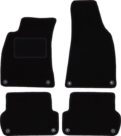 Zwarte veloursmatten voor: Seat Exeo sedan, stationwagen (2008-2015)