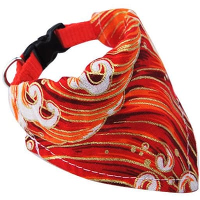 Premium Sjaals Hoge Kwaliteit Verstelbare Kleine Hond Kat Halsband Sjaal 6 Kleuren Print Puppy Kitten Bandana Necksjaal Huisdier Accessoires Voor Honden Katten Ked XL rood