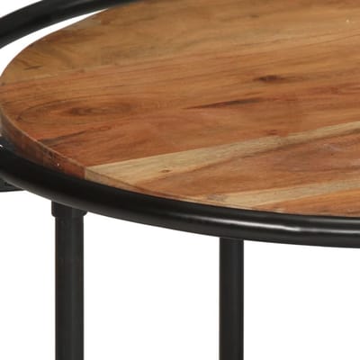 Massief houten salontafel - Woonkamertafel - Binnen en buiten - Industrieel design - 110 x 55 x 40 cm