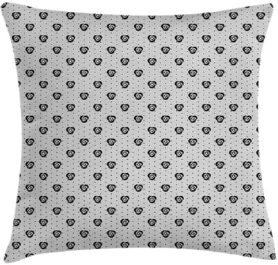 ABAKUHAUS Bloemenkussenhoes – Gaasmotief – 50x50 cm – Grijs