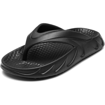 Nieuwe Heren Slippers Zomer Massage Slippers Grote Maat Casual Slides Heren Antislip Strand Binnen Slippers Koppel Buitenschoenen 7.5 zwart