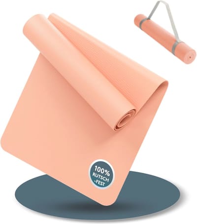 Yogamat 180 x 60 cm met Draagriem - Antislip Gymnastiek- en Fitnessmat voor Thuis en Buiten