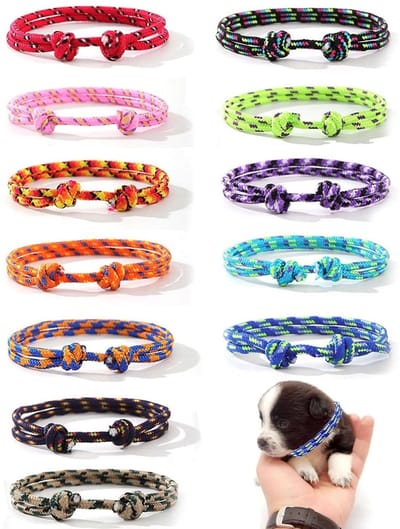Puppyhalsbanden, 12 - 20 cm, puppyhalsbanden, puppyhalsbanden voor fokkers, puppyhalsbanden, instelbaar, zachte puppyhalsbanden voor puppy's, pasgeborenen puppy's, kittens