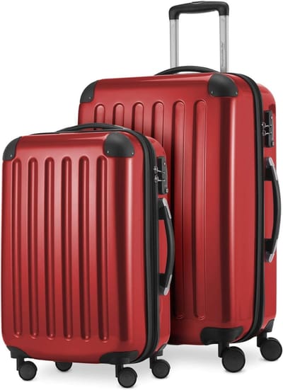 Kofferset 2-delig - Reisbagage set - Vakantie en reizen - TSA cijferslot - 55 en 65 cm - Rood