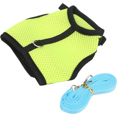 Harnais de traction en maille pour animal de compagnie Poitrine Dos avec laisse pour Lapin Cochon d'Inde Fournitures pour animaux de compagnie M