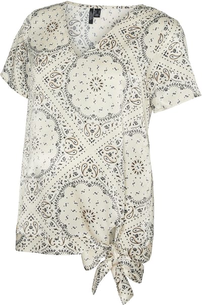 VERO MODA MATERNITY - VMMRINA S/S TIE TOP WVN LCS - Dames - Blouses
