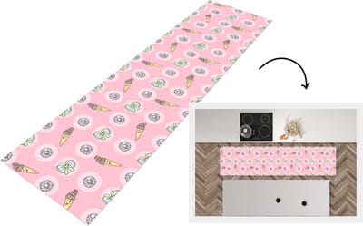 Keukenloper - Loper keuken - Donuts - Kawaii - Patronen - Pastel - 200x50 cm - Keukenloper vinyl