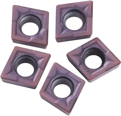 Wisselplaten Set - CNC Hardmetalen - Metaalbewerking Staal - 10 Delig Pakket - 6mm Snijkant - Zwart Paars