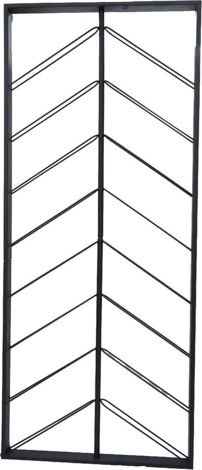 Vinata Aterno wijnrek muur - zwart - 16 flessen - wijnrekken - flessenrek - wijnrek metaal - wijnrek wand - wijn rek - wijnrek hangend - wijnfleshouder - flessen rek