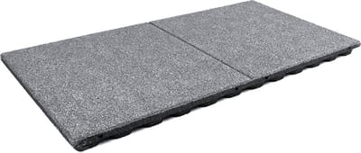 Rubbermagazijn - Rubberen tegel grijs - LxB=100x50cm - Dikte 4,8cm - Incl. pennen