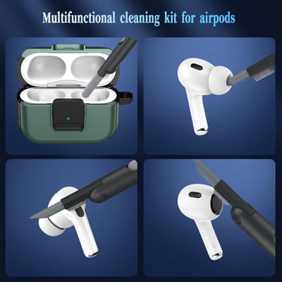 Robuuste Hoes voor Airpods Pro 1/2 met Veilig Slot, Magneet en Accessoires Pakket