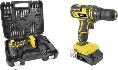 ADAC Accuboormachine - 20 Volt Li-on accu - met 25 delige accessoireset- snellader- geïntegreerde werklamp