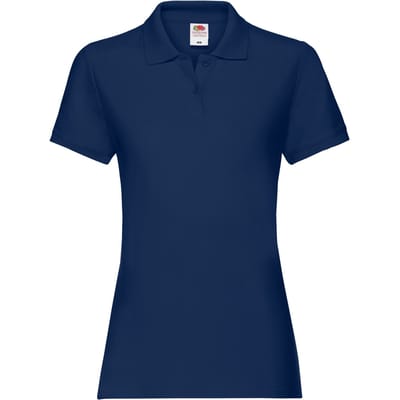 Fruit of the Loom Dames/Dames Premium Effen Poloshirt (Marine)