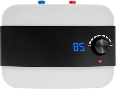 Elektrische Doorstroomboiler - Keukenboiler Ondertafel - Direct Warm Water - Snelle Opwarming Energiebesparend - 6 Liter - Wit Zwart