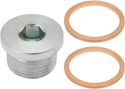 Dailygoods- Olieaftapplug - 2 stuks - M22 x 1,5 mm - Afdichtring - Compatibel met Fiat Ducato/Peugeot Boxer - Goede dichtheid - Onderdeelnummer 220133S - Afvoerplug