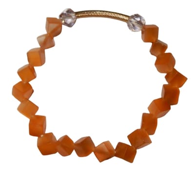 Vintage Oranje Kattenoog Armband