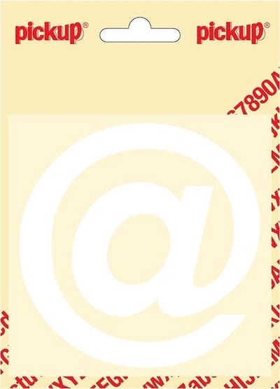 Pickup plakletter Helvetica 100 mm - wit @