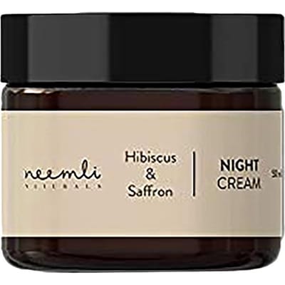Neemli Naturals Hibiscus & Saffron Night Cream 1.6 fl oz Repairs & Hydrates 1.6 Fl Ounce black