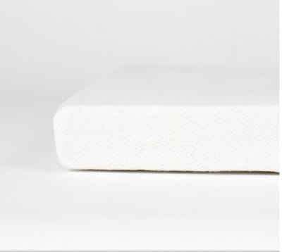 Molton Topper Hoeslaken-Rondom Elastiek-2 Persoons-140x200 cm -Wit-Hoekhoogten-15cm
