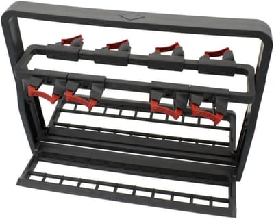 Vaatwasser Glasrek - Wijnglas Houder - Glaswerk Reinigen - Flexibele Opslag - 33 x 24.5 cm - Grijs