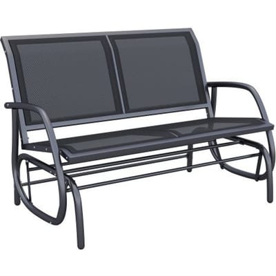 Schommelstoel - MUVOE - 2 zitplaatsen - Metaal - Zwart - 120 x 70 x 88 cm zwart