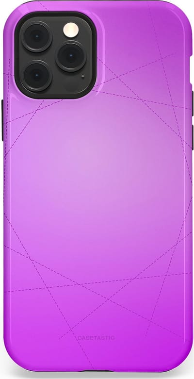 Casetastic Hoesje Geschikt voor Apple iPhone 12/12 Pro Magsafe - Stijlvolle Beschermende Duo-layer Case - Emily in het paars