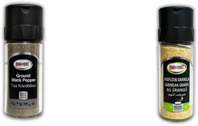 Bagdat Knoflook Granulaat + Peper Zwart Gemalen – 2-stuks